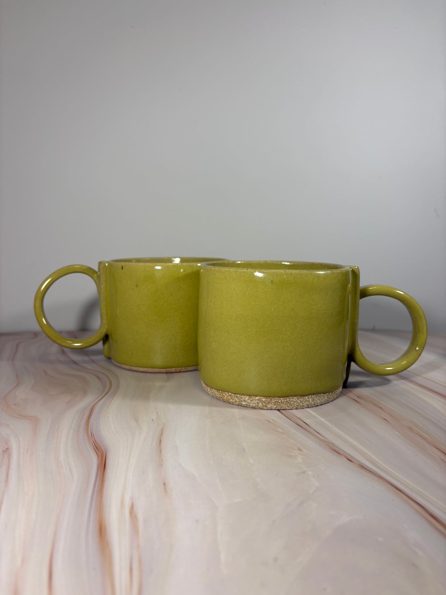 Chunky Rounded Ceramic Mug (15 oz.) | Glossy Yellow-Green