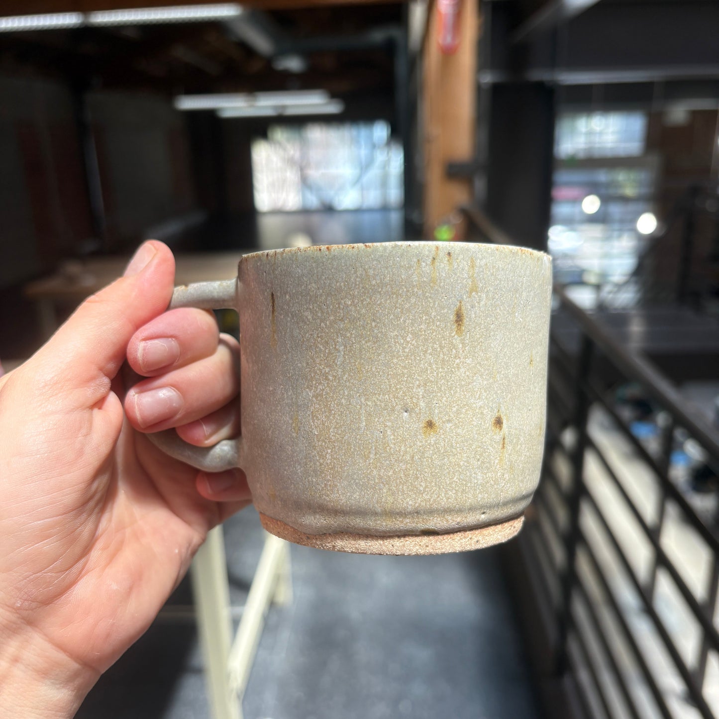 Everyday Ceramic Mug with Skinny Handle (12 oz.) | Robin’s Egg Blue