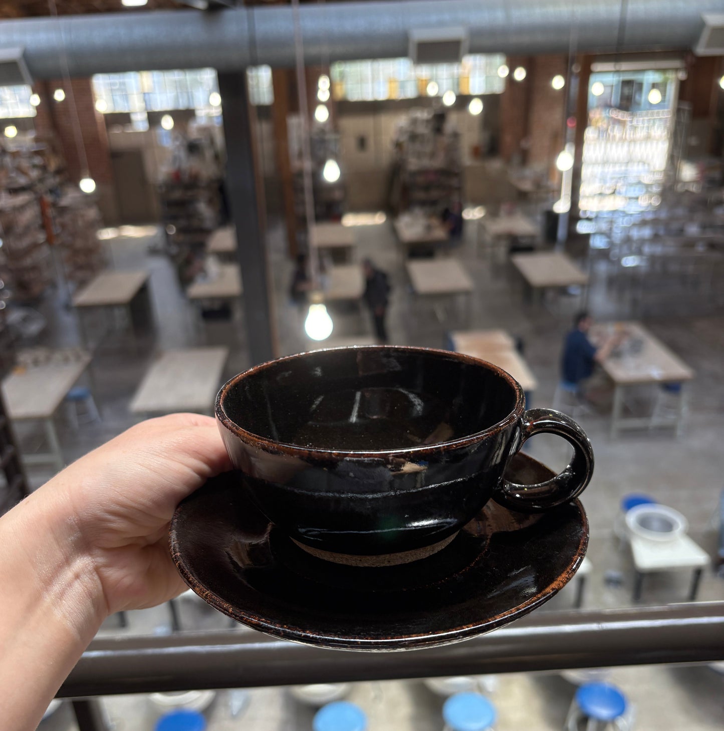 Tea Cup & Saucer Set | Glossy Midnight Black