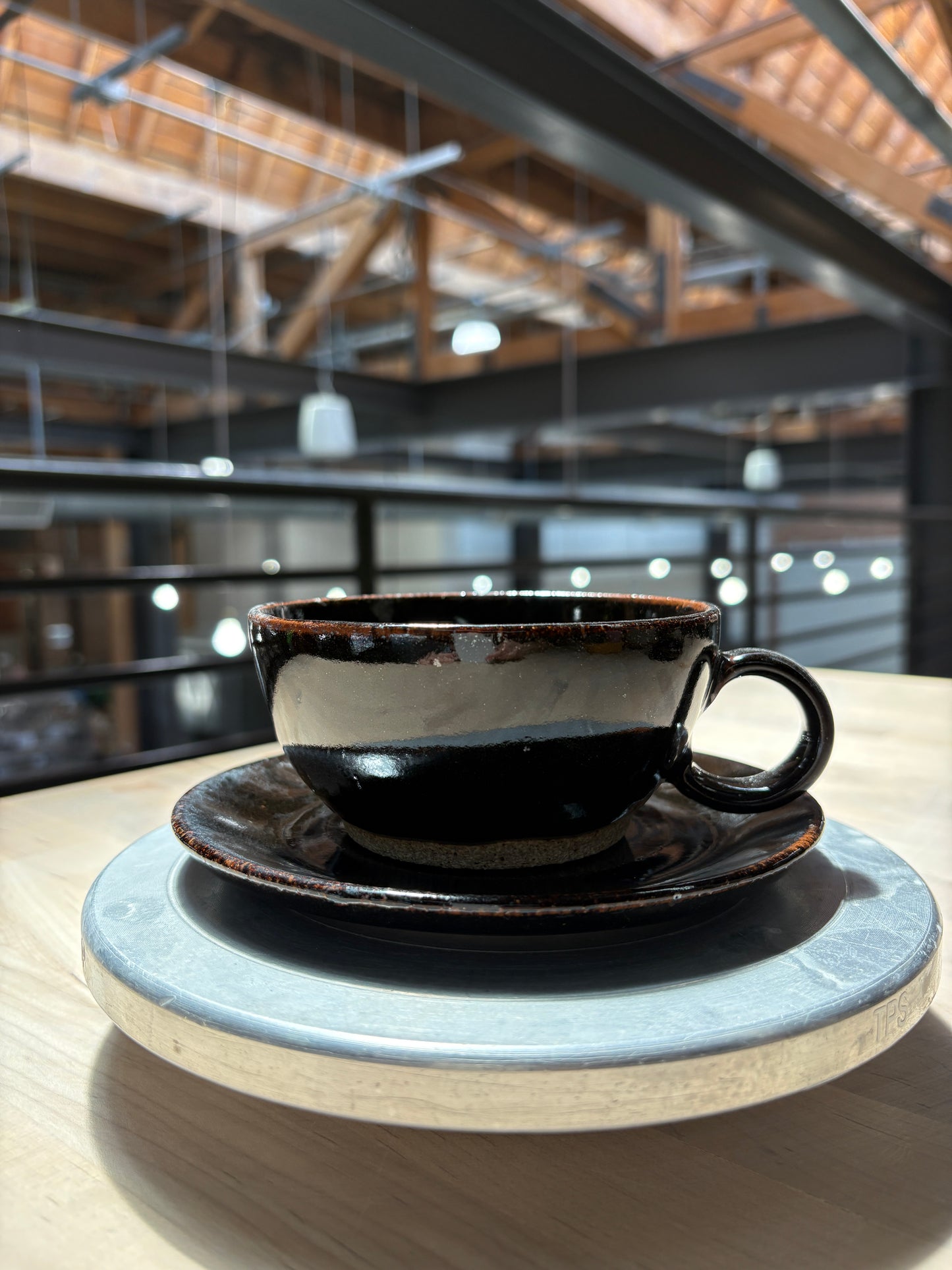 Tea Cup & Saucer Set | Glossy Midnight Black