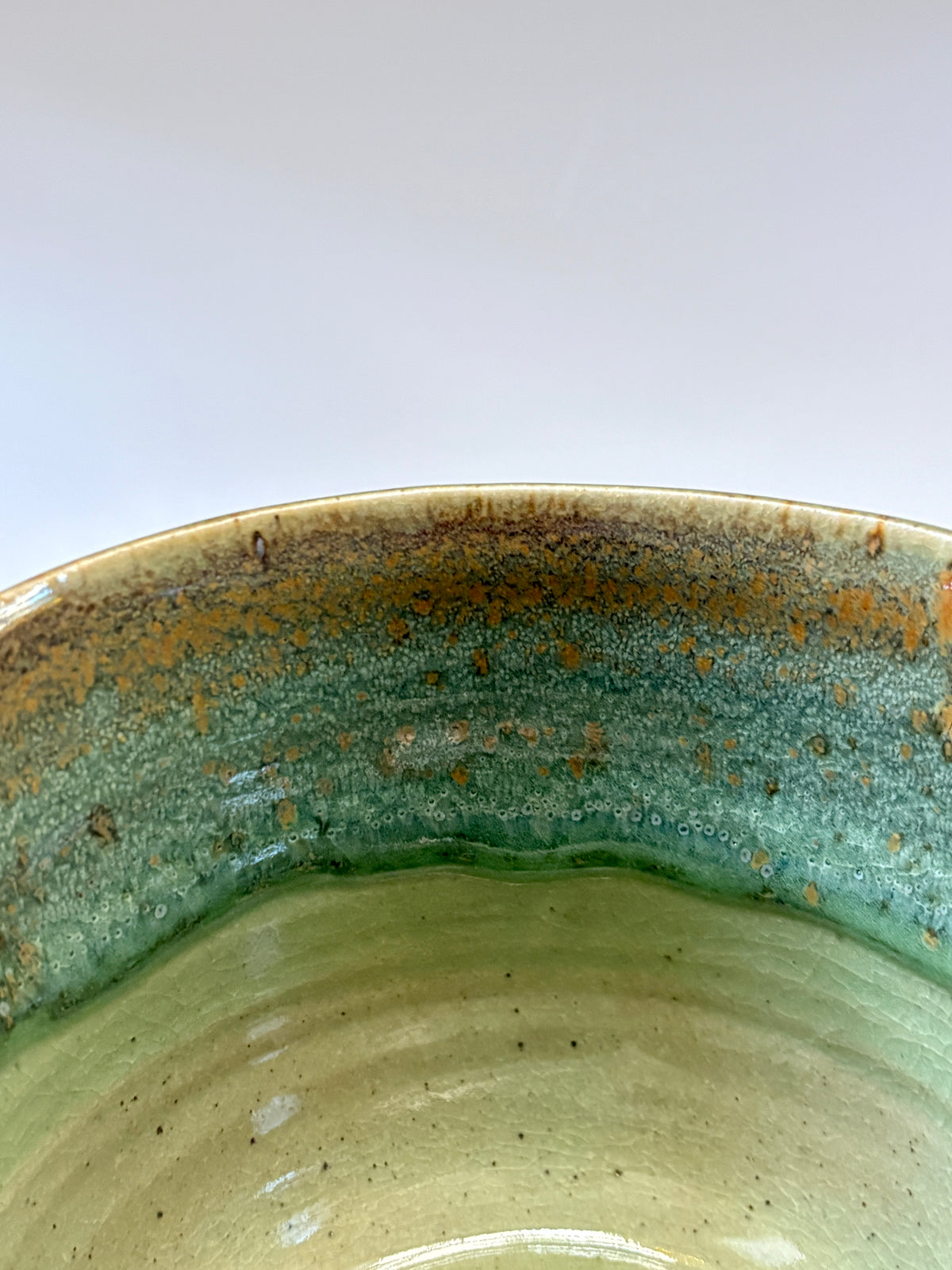 Medium Ceramic Pot | Green & Blue Glaze