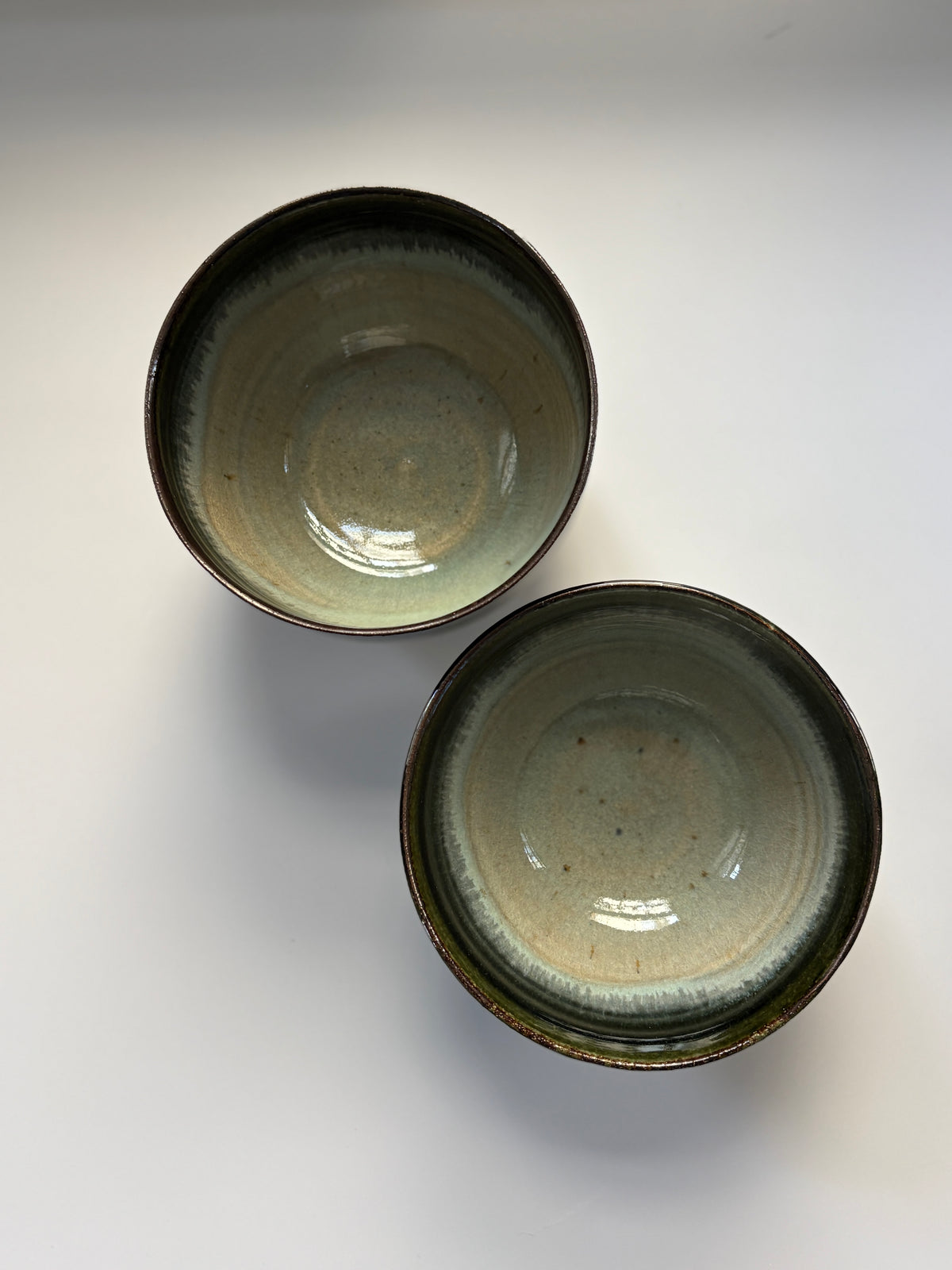 Ceramic Cereal Bowl | Glossy Sky Blue & Midnight Black