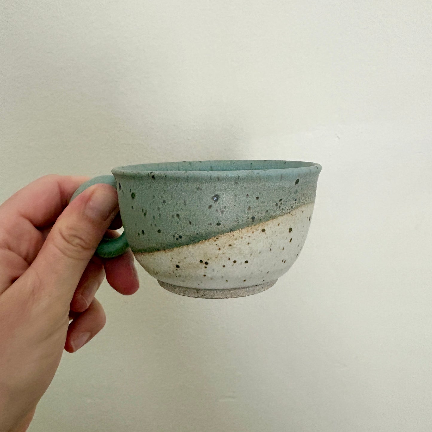 Ceramic Espresso Cup & Saucer Set | Speckled
