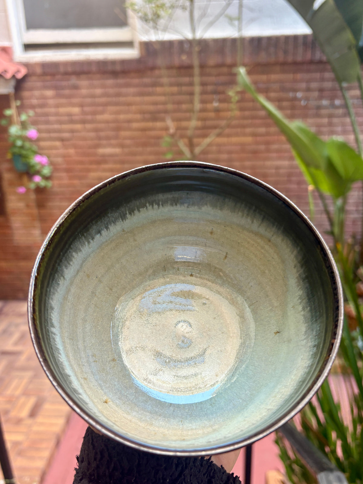 Ceramic Cereal Bowl | Glossy Sky Blue & Midnight Black