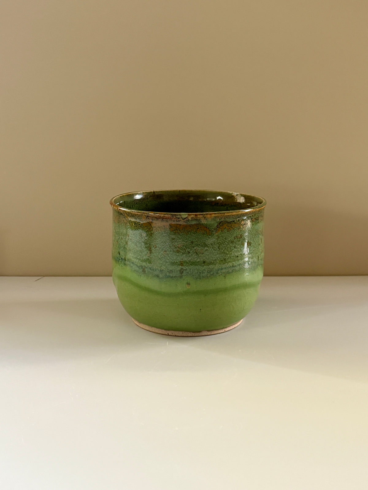 Medium Ceramic Pot | Green & Blue Glaze