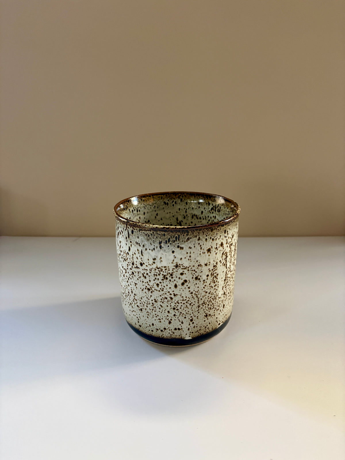Small Ceramic Plant Pot | Black & White Mosaic