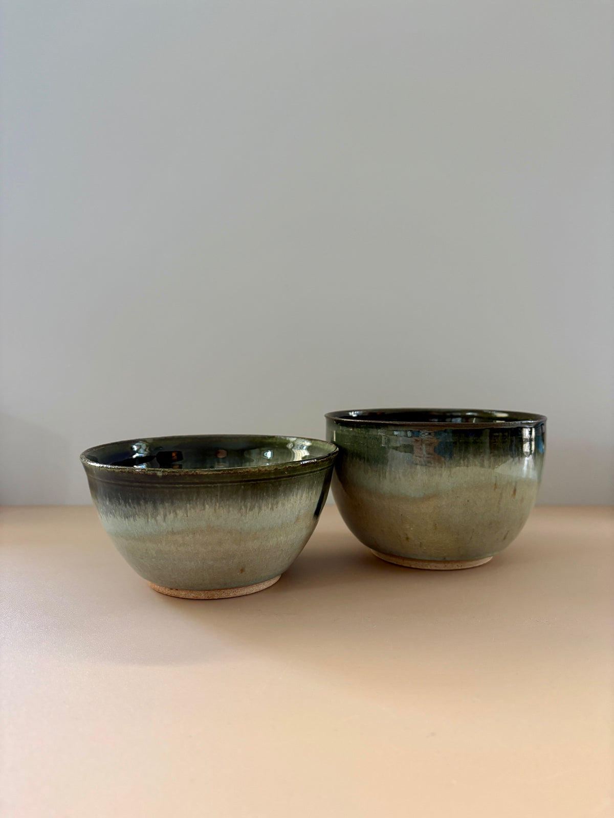 Ceramic Cereal Bowl | Glossy Sky Blue & Midnight Black