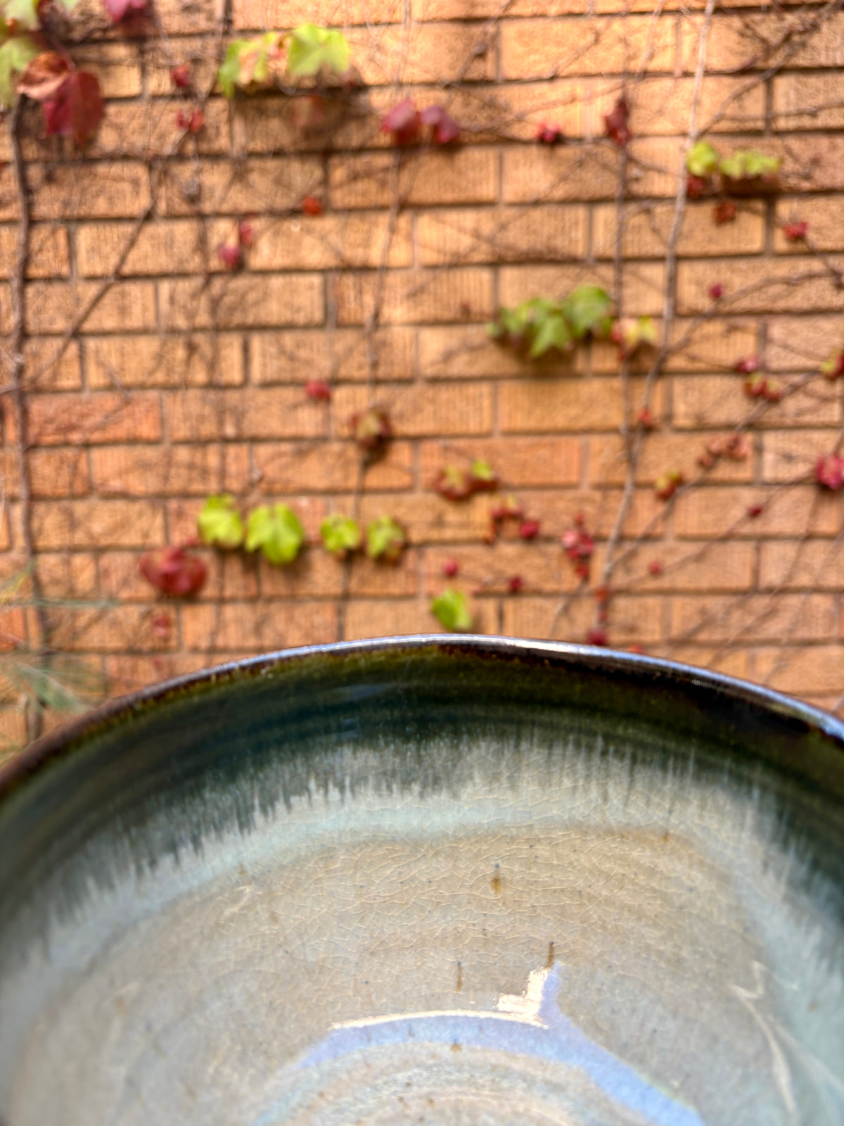Ceramic Cereal Bowl | Glossy Sky Blue & Midnight Black