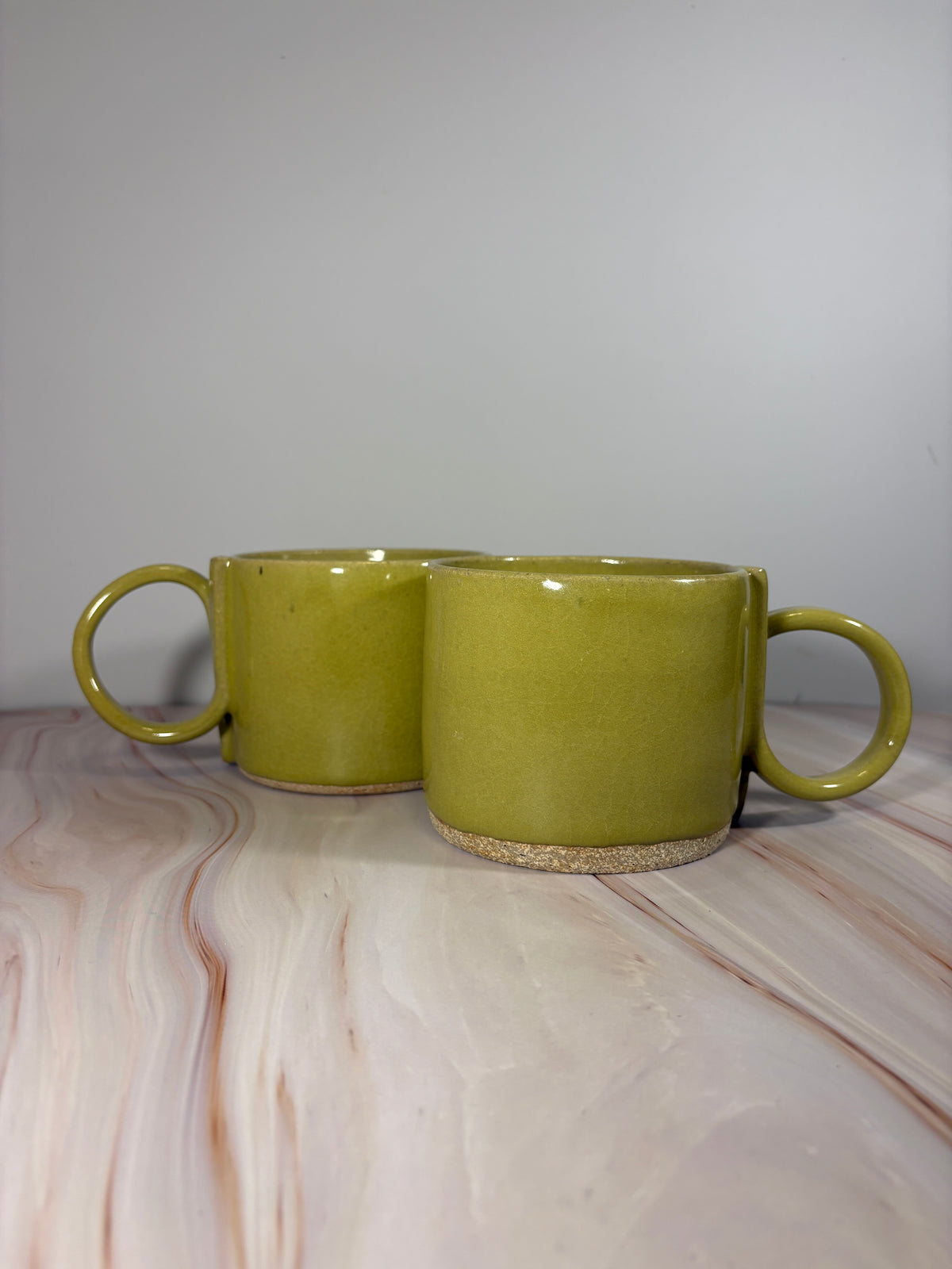 Chunky Rounded Ceramic Mug (15 oz.) | Glossy Yellow-Green