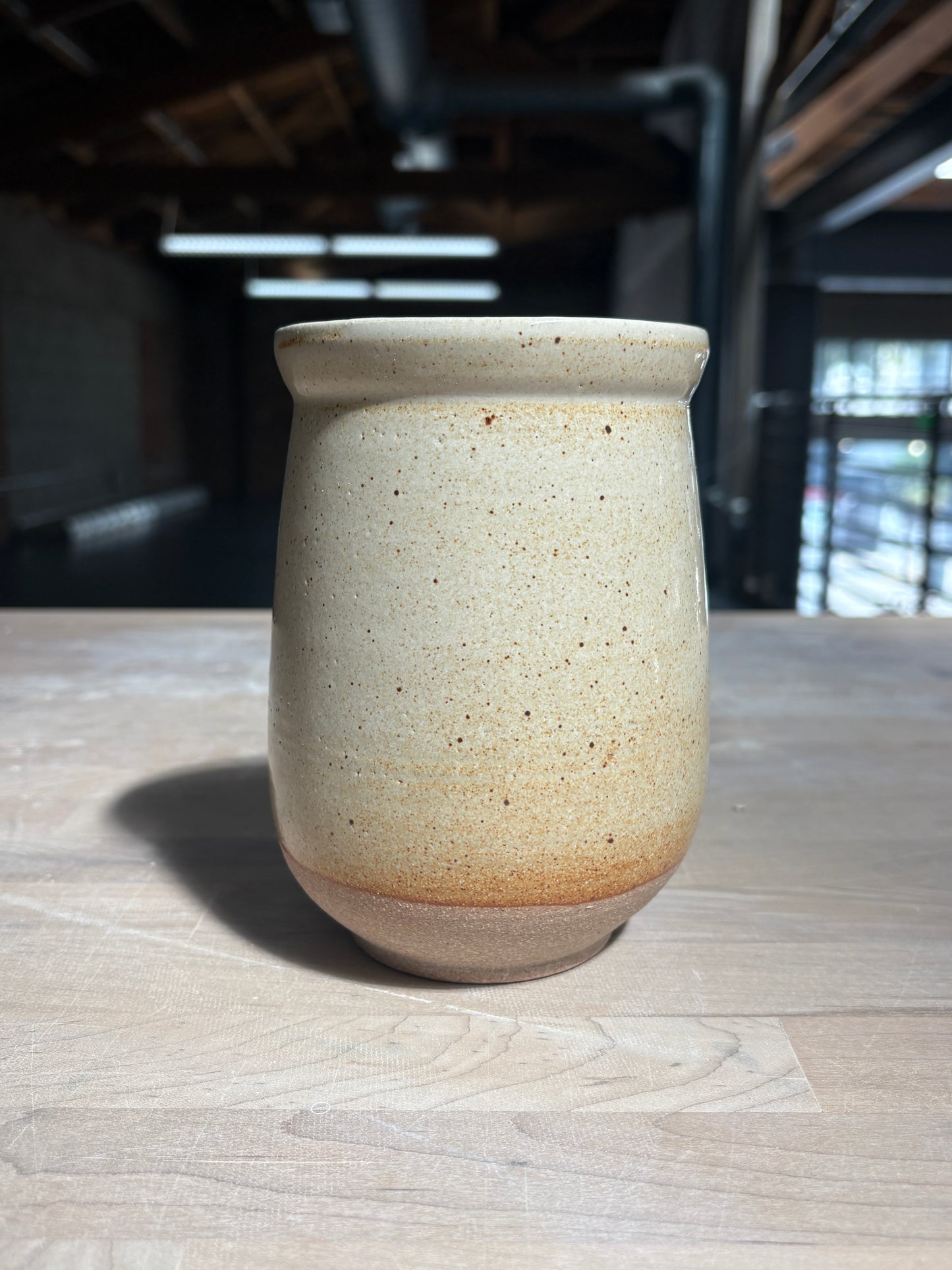 Everyday Ceramic Vase | Glossy Speckled White