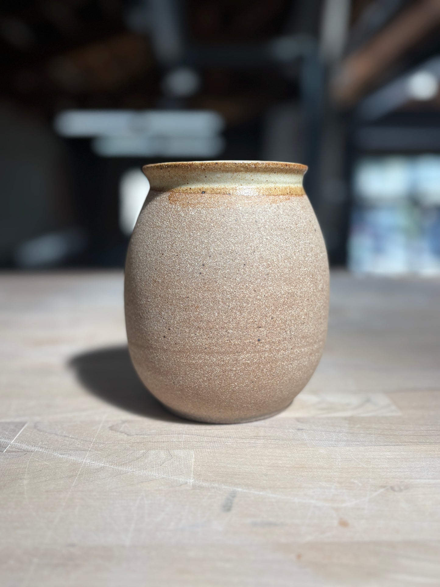 Oval Ceramic Vase | Matte White, Naked Exterior