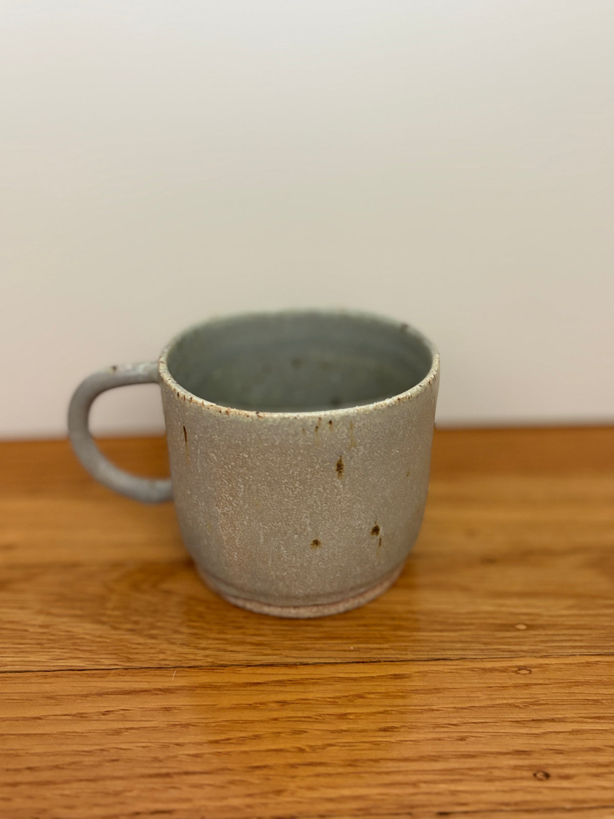 Everyday Ceramic Mug with Skinny Rounded Handle (12 oz.) | Matte Robin’s Egg Blue
