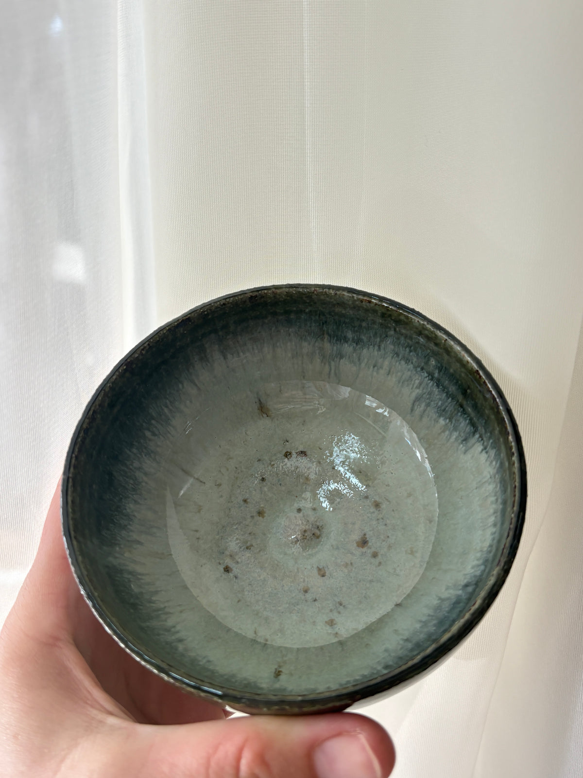 Mini Ceramic Bowl | Glossy Sky Blue & Midnight Black