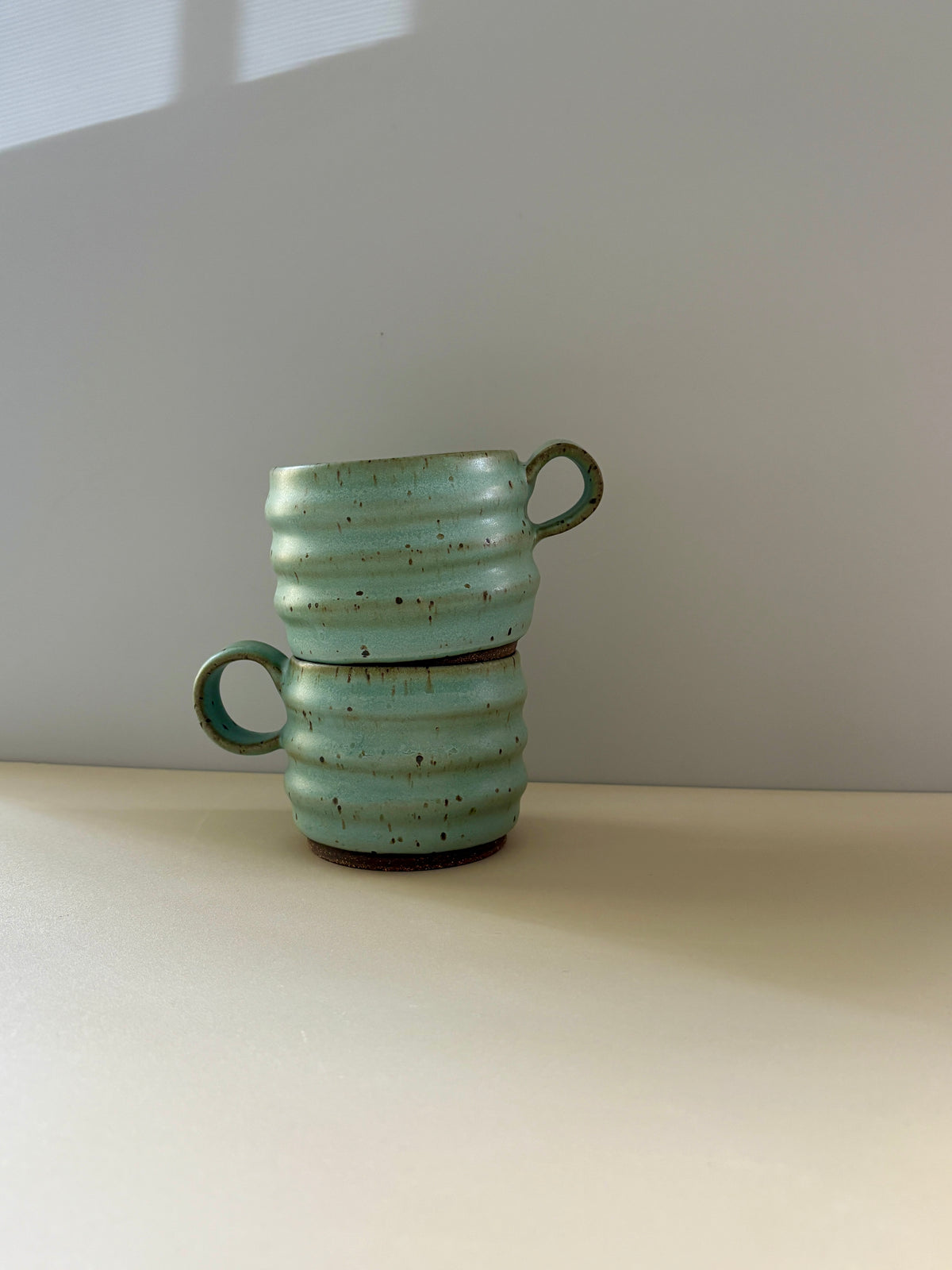 Groovy Ceramic Mug (10 oz.) | Matte, Speckled Sky Blue