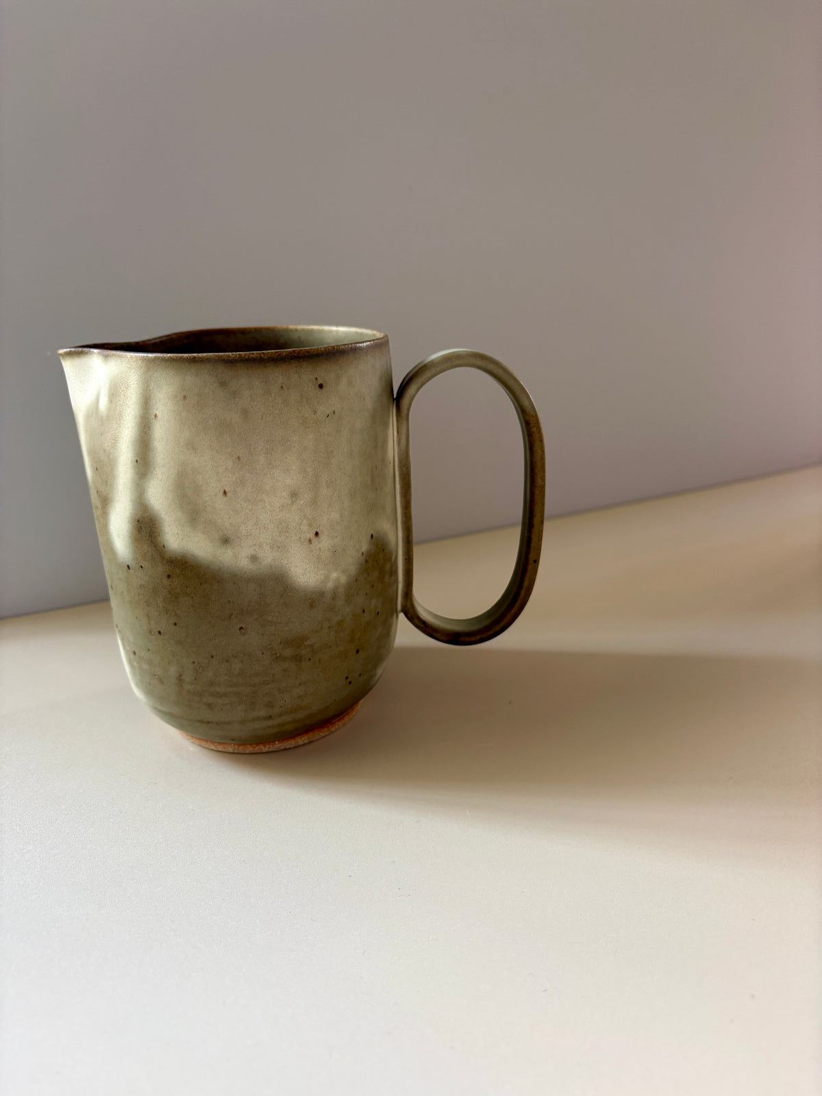 Funky Ceramic Pitcher | Earthy Matte Glaze