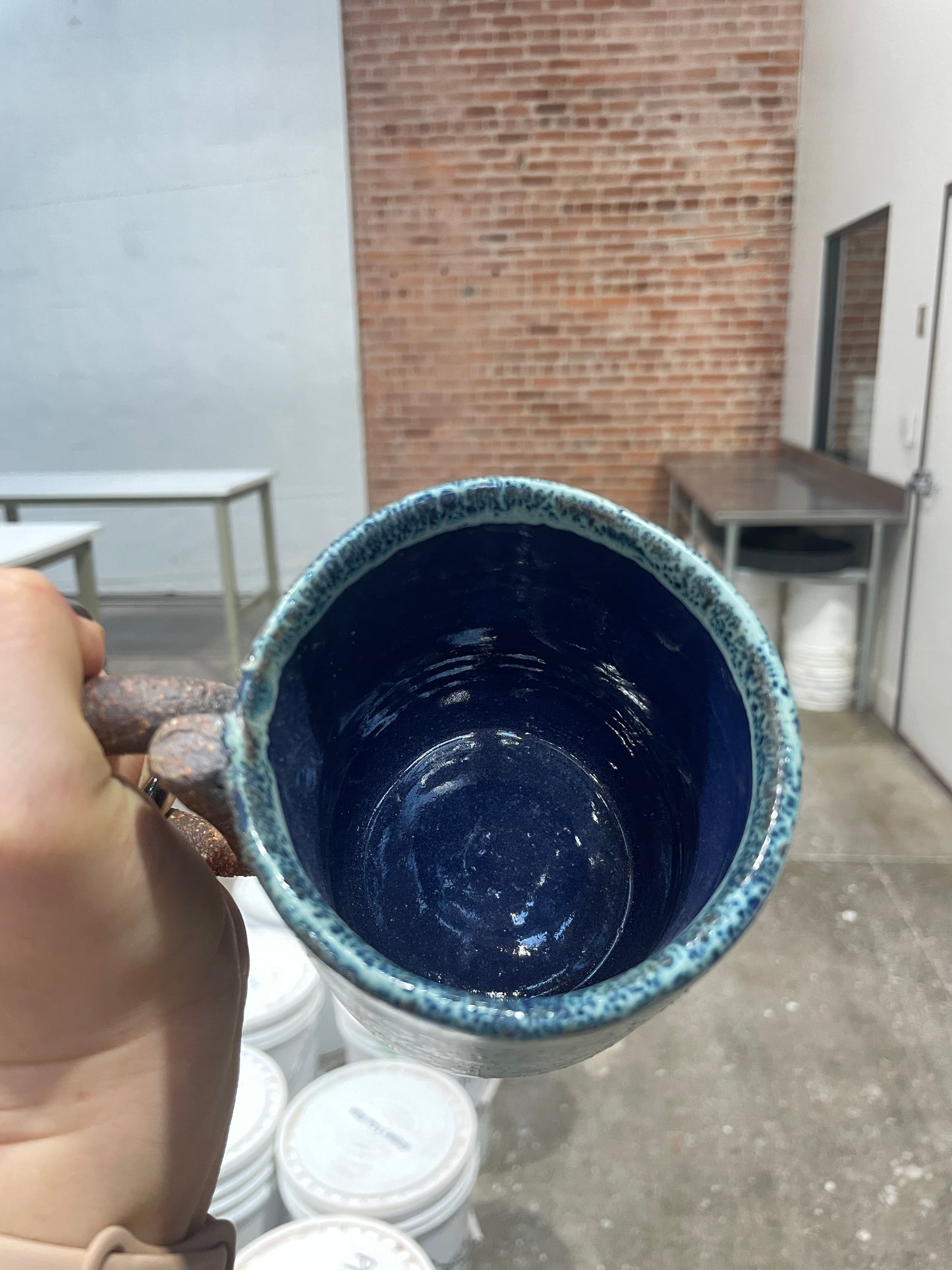 Ceramic Mug with Loopy Handle (12 oz) | Clay by Tay